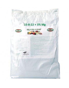 MILLER NUTRI-LEAF 15-8-22 + 3% Mg 25 LB