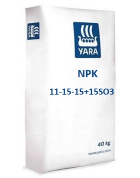 YARA NPK 11-15-15 MOP + 15SO3 40 KG